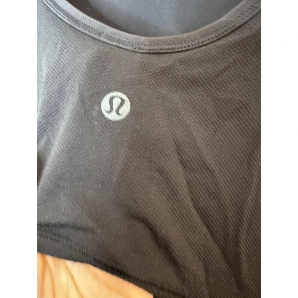 Lululemon Romper Womens 6 Black Open Back Running 3